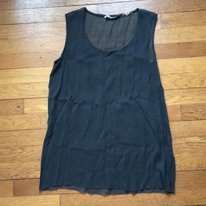 EUC Ports 1961 Sheer Silk Crepe Layering Tank